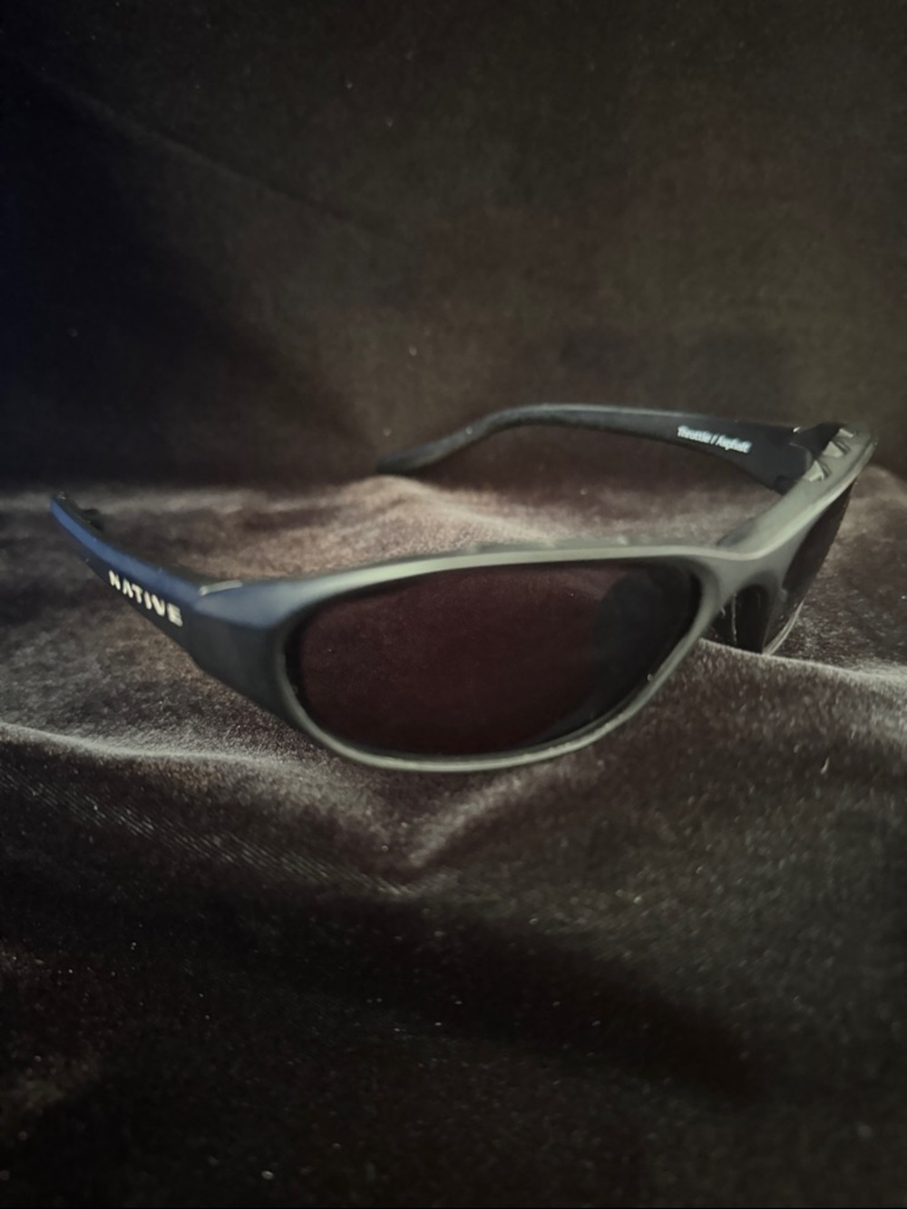 NATIVE Throttle / Asphalt Sunglasses W/New Lenses & Case